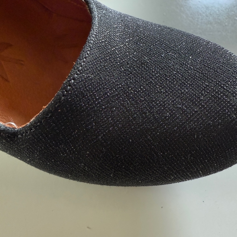 Chie Mihara Metallic Tweed Pinup Shoes Square Vamp Block Heel Size 39.5 US 9.5 - Picture 9 of 13